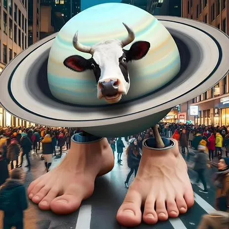La Vaca Saturno Saturnita - unique AI brainrot image style transfer.